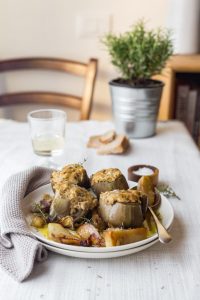 Carciofi ripieni con tonno e pecorino