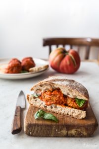 Polpette di manzo e melanzane