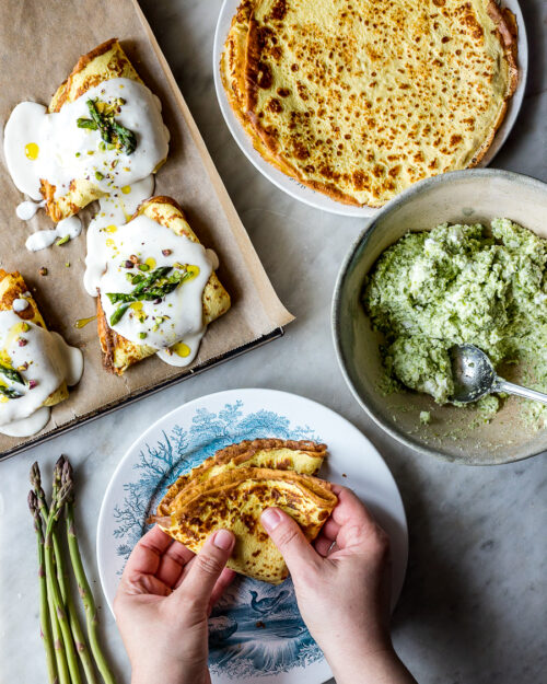 Crespelle ricotta e asparagi