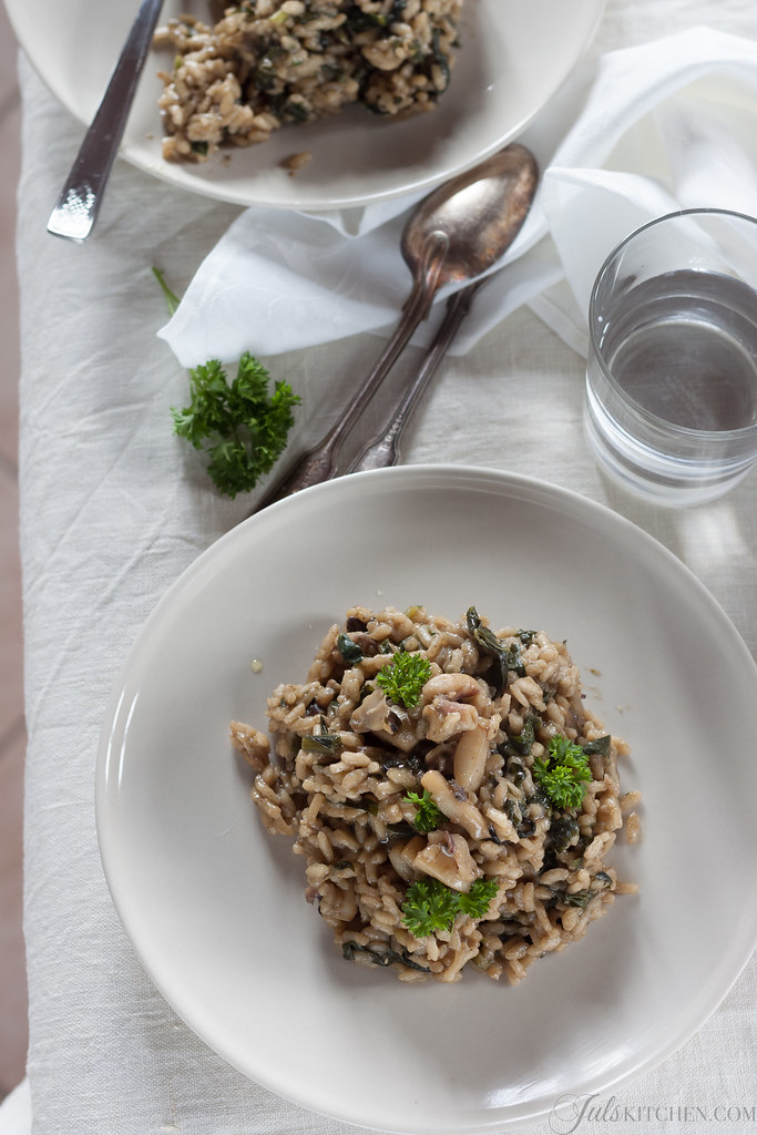 Risotto con seppie e bietola